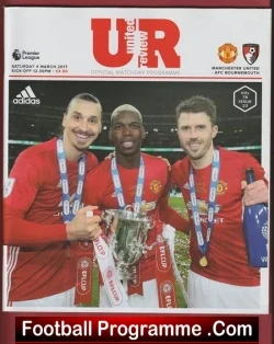 Manchester United v Bournemouth 2017 - football programme