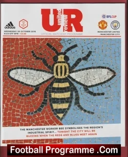 Manchester United v Manchester City 2016 - League Cup - football programme