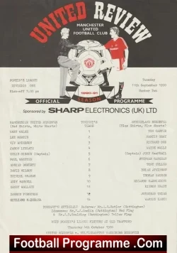 Manchester United v Sunderland 1990 - Reserves Ferguson - football programme