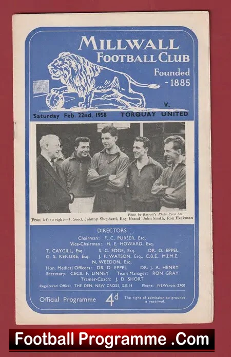 Millwall v Torquay United 1958 – Man Utd Tribute