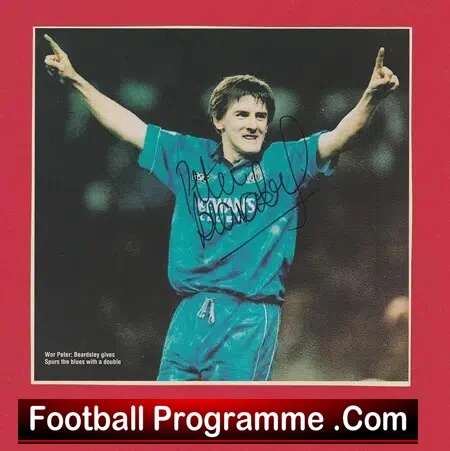 Newcastle United Peter Beardsley Autographed Signed Picture 1990