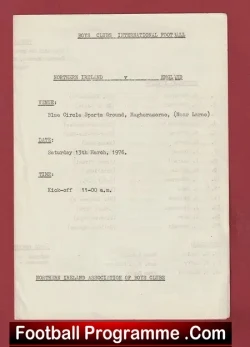 Northern Ireland v England 1976 – Boys Match Magheramorne Larne
