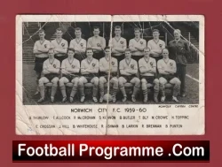 Norwich City Football Club Picture 1959 1960 Autographed SIGNED