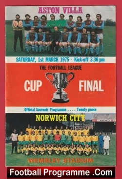 Norwich City v Aston Villa 1975 – League Cup Final Wembley