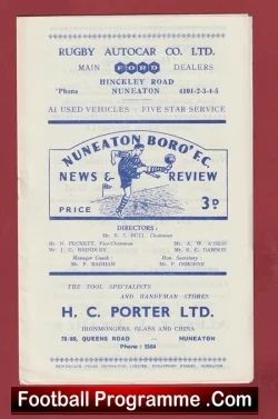 Nuneaton Borough v Cheltenham Town 1961 – Southern League Cup