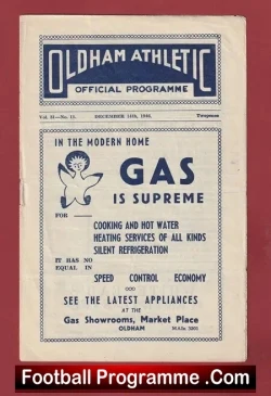 Oldham Athletic v Doncaster Rovers 1946 – 1940’s