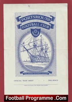 Portsmouth v Arsenal 1964 - Trials Match - Single Sheet - football programme
