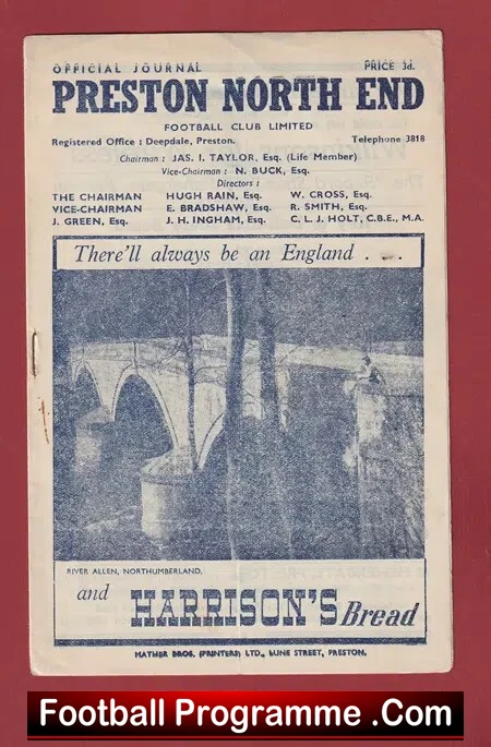Preston North End v Bolton Wanderers 1949 – PNE