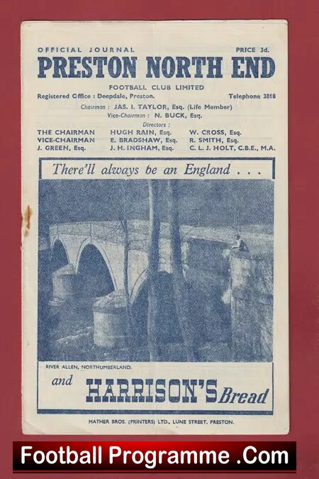 Preston North End v Manchester United 1948 – Man Utd