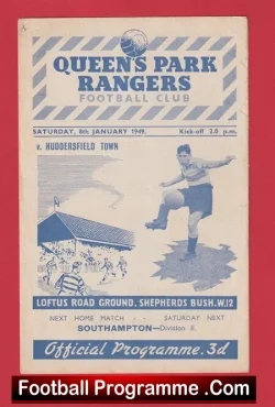 Queens Park Rangers v Huddersfield Town 1949 - QPR 1940's - football programme