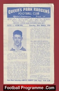 Queens Park Rangers v Luton Town 1946 – 1940’s Reserves Match