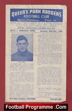 Queens Park Rangers v Mansfield Town 1945 – QPR