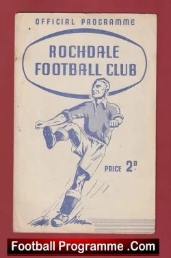 Rochdale v York City 1949 - 1940's Programme - football programme