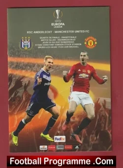 RSC Anderlecht v Manchester United 2017 - Europa Cup - football programme