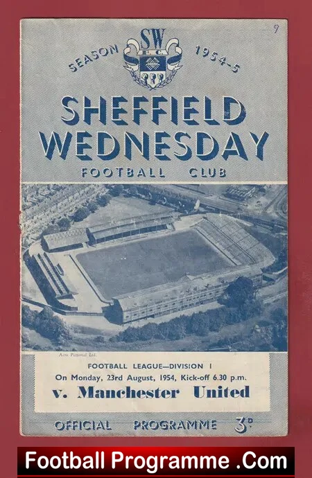 Sheffield Wednesday v Manchester United 1954 - Man Utd