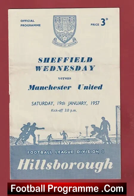 Sheffield Wednesday v Manchester United 1957 – Man Utd