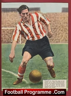 Sunderland Len Shackleton Autographed Signed Picture - 1950's - football memorabilia