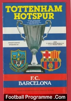 Tottenham Hotspur v Barcelona 1982 – European CWC Semi Final