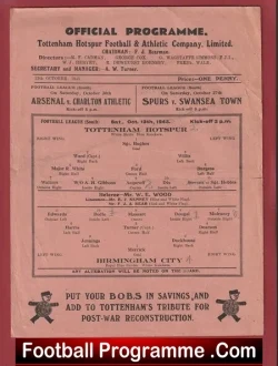 Tottenham Hotspur v Birmingham City 1945