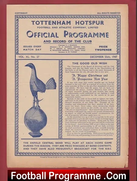 Tottenham Hotspur v Chesterfield 1947 – 1940s