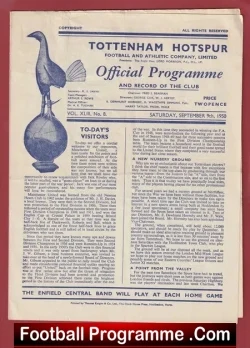 Tottenham Hotspur v Manchester United 1950 - League Champions - football programme