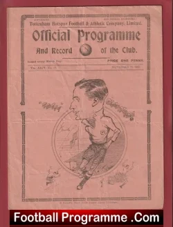 Tottenham Hotspur v Nottingham Forest 1931 – 1930’s Programmes