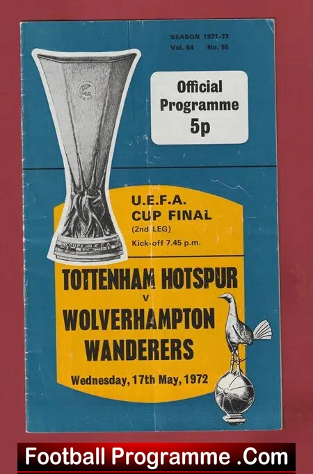 Tottenham Hotspur v Wolves 1972 – UEFA Cup Final 2nd Leg