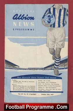 West Bromwich Albion v Manchester United 1958 - FA Cup Charlton - football programme