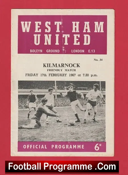 West Ham United v Kilmarnock 1967 - Friendly Match