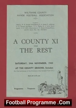 Wiltshire County XI v The Rest 1945 – Minor Football Association