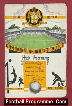 Wolves Wolverhampton v Stoke City 1947 - 1940s - football programme
