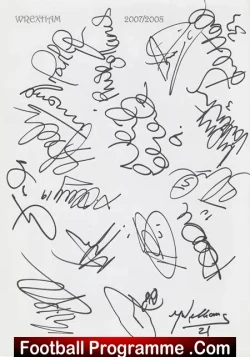 Wrexham Football Club Multi Signed Autograph 2007 2008 - football programme
