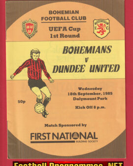 Bohemian v Dundee United 1985 – Ireland UEFA Cup
