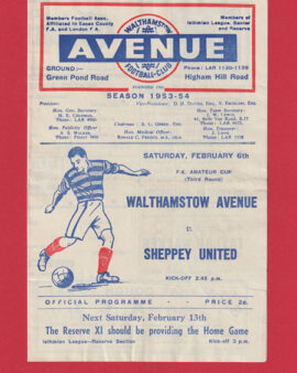 Walthamstow Avenue v Sheppey United 1954 – Amateur Cup