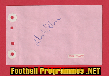 Alan Wilson – Heart Of Midlothian Hearts Signed Autograph