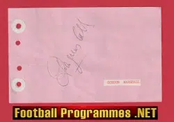 George Marshall - Heart Of Midlothian Hearts Signed Autograph