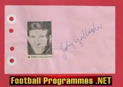 John Gallagher - Heart Of Midlothian Hearts Signed Autograph