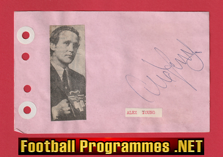 Alex Young – Heart Of Midlothian Hearts Signed Autograph