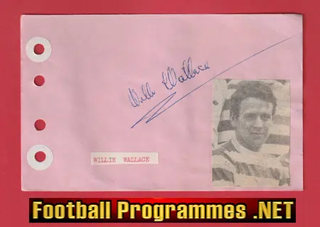 Willie Wallace – Heart Of Midlothian Hearts Signed Autograph