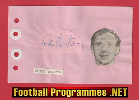 Willie Hamilton – Heart Of Midlothian Hearts Signed Autograph