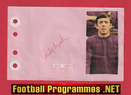 Andy Lynch – Heart Of Midlothian Hearts Signed Autograph