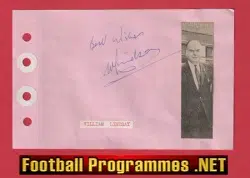 William Lindsay – Heart Of Midlothian Hearts Signed Autograph