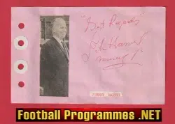 Johnny Harvey - Heart Of Midlothian Hearts Signed Autograph
