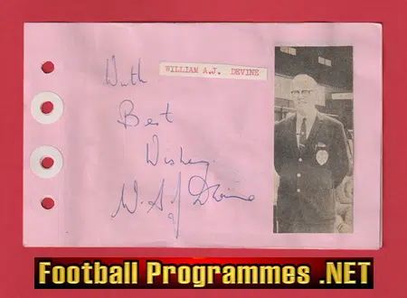 William Devine – Heart Of Midlothian Hearts Signed Autograph