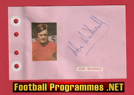 Alan Macdonald – Heart Of Midlothian Hearts Signed Autograph