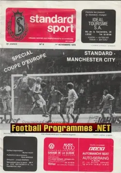 Standard Liege v Manchester City 1978 - UEFA Cup Belgium