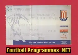 Stoke City v Manchester United 2003 - Football Ticket