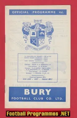Bury v Portsmouth 1963