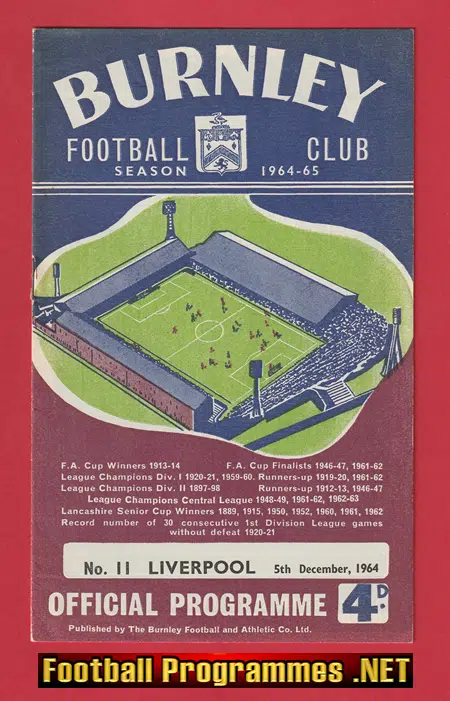 Burnley v Liverpool 1964