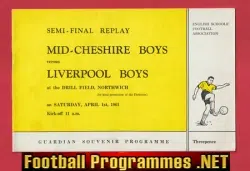 Cheshire Boys v Liverpool Boys 1961 - School Boys Semi Final